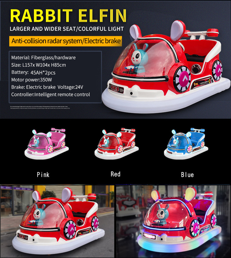 Haojile Bumper Cars Kids Amusement Park Electric Rides Rabbit Good Quality Indoor Playground And Shopping Mall kid games