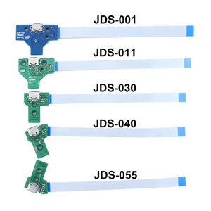 RTS Charging Socket Port Circuit Board for PS4 Pro Slim Controller JDS 001 011 030 040 055 with 12 14 pin power flex