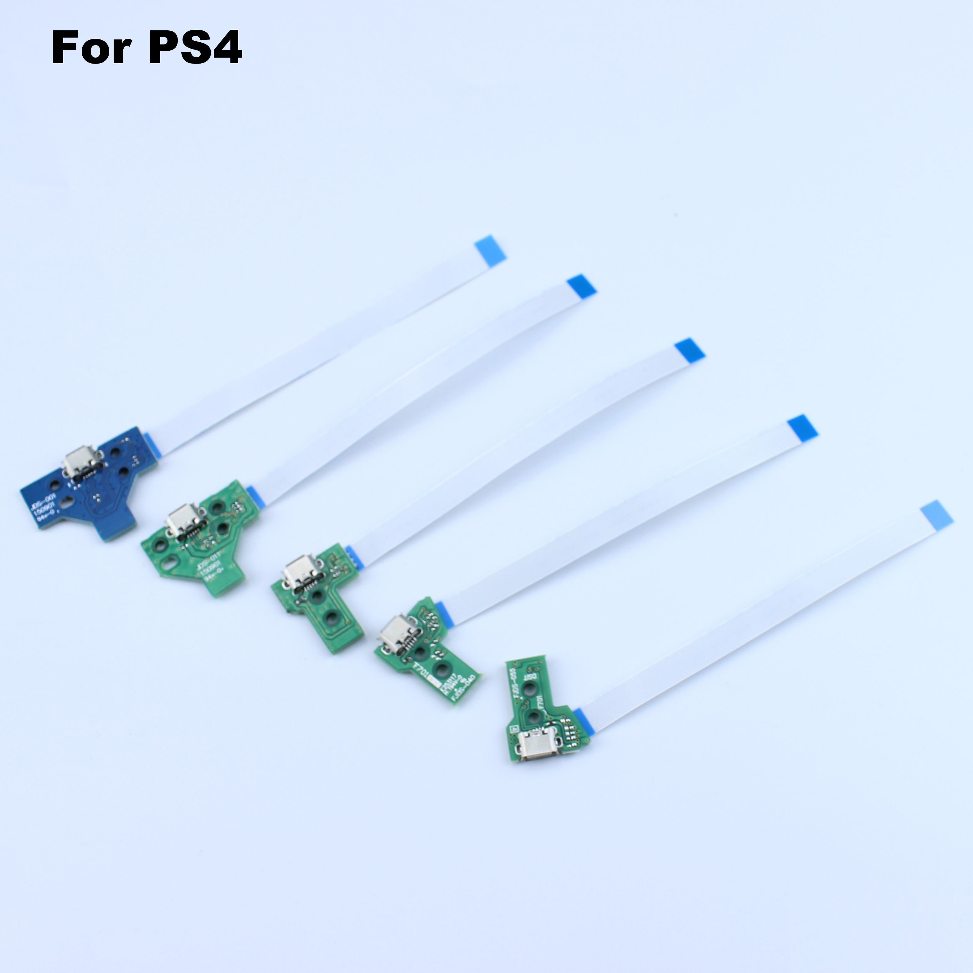 RTS Charging Socket Port Circuit Board for PS4 Pro Slim Controller JDS 001 011 030 040 055 with 12 14 pin power flex