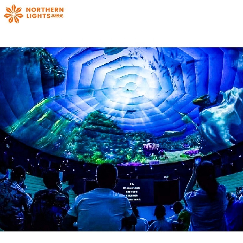 Supply full dome projection video planetarium dome cover screen 360 degree cinema tent imax dome theater projector