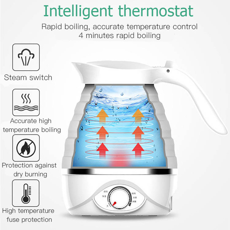 Home portable fold electric heat kettle Intelligent temperature control warm electric kettle