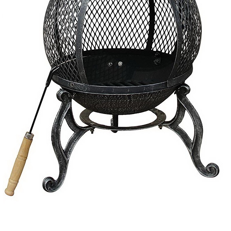 Chimenea Fire Pit Garden Heating Charcoal Fire Stove Antique Cast Iron Outdoor Fire Pit Metal Chimenea