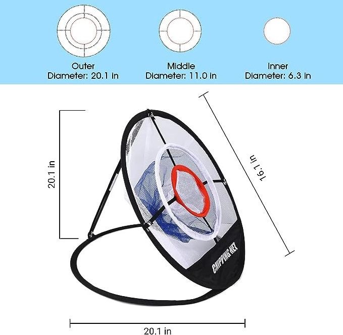 GAMEN Easy to Use Golf Swing Training 3 Targets Golf Practice Chipping Net