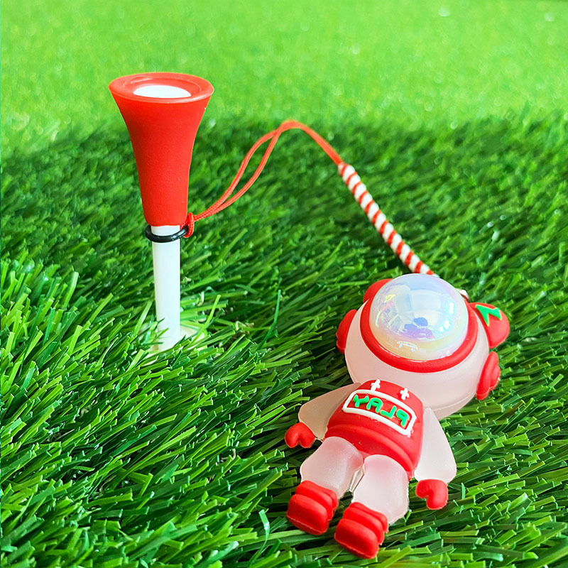 GAMEN Popular 83MM Golf Plastic Tee Rubber Head with Rope Night Sports Bright Led Cartoon Pattern Golf Gift Tees