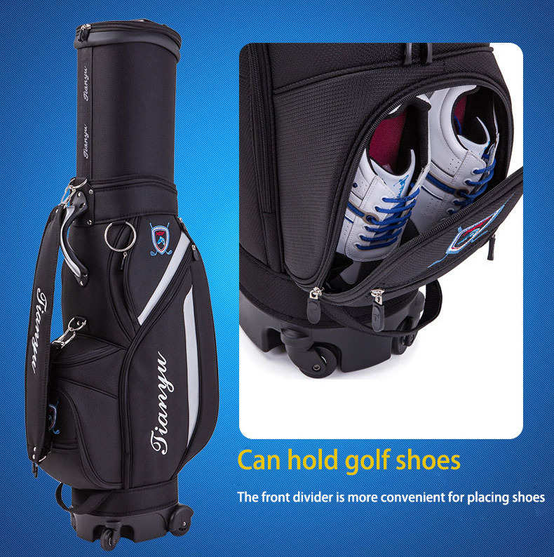 Custom Logo OEM Golf Club Vintage Tours Travel Sunday 14 Way Cart Vessel Leather Malbon Stand Golf Bags For Men