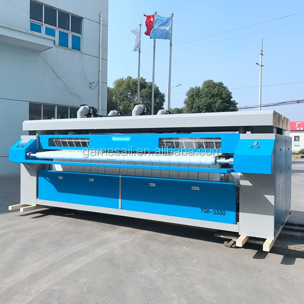 (Bedsheet, Quilt Cover, Textile, Table Cloth ironing machine) Electric, steam, gas heated commercial laundry ironer machine