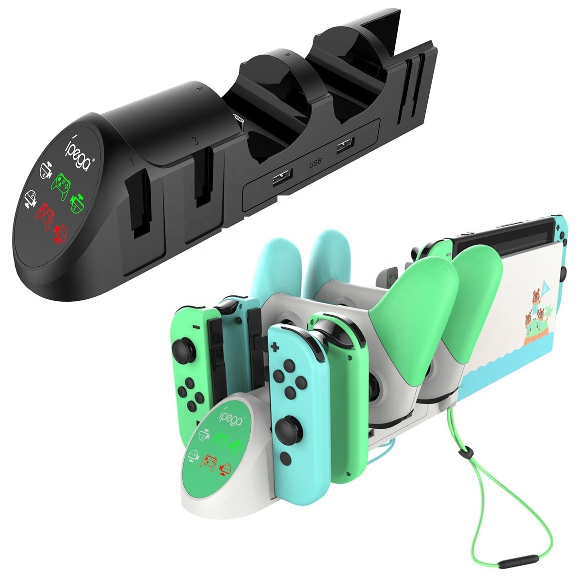 6 in 1 Charging Dock Stand For NS Switch Base Holder Joy Cons Charger Stand For Switch Joystick PG-9187