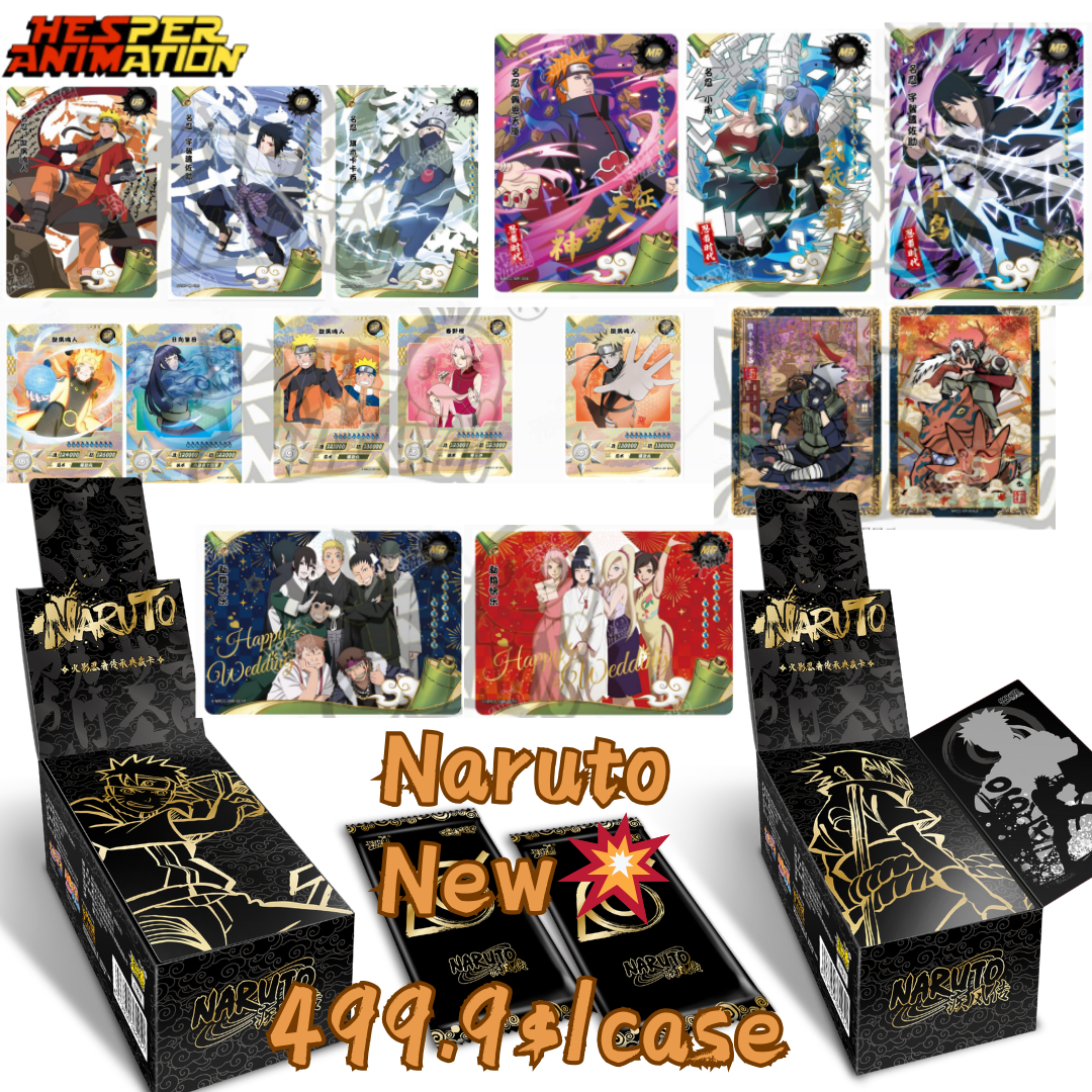 KAYOU New Arrival 48 Box Narutos Cards Playing Game Anime Card MR XR UR OR Collection Playing Kayou Narutos Cards