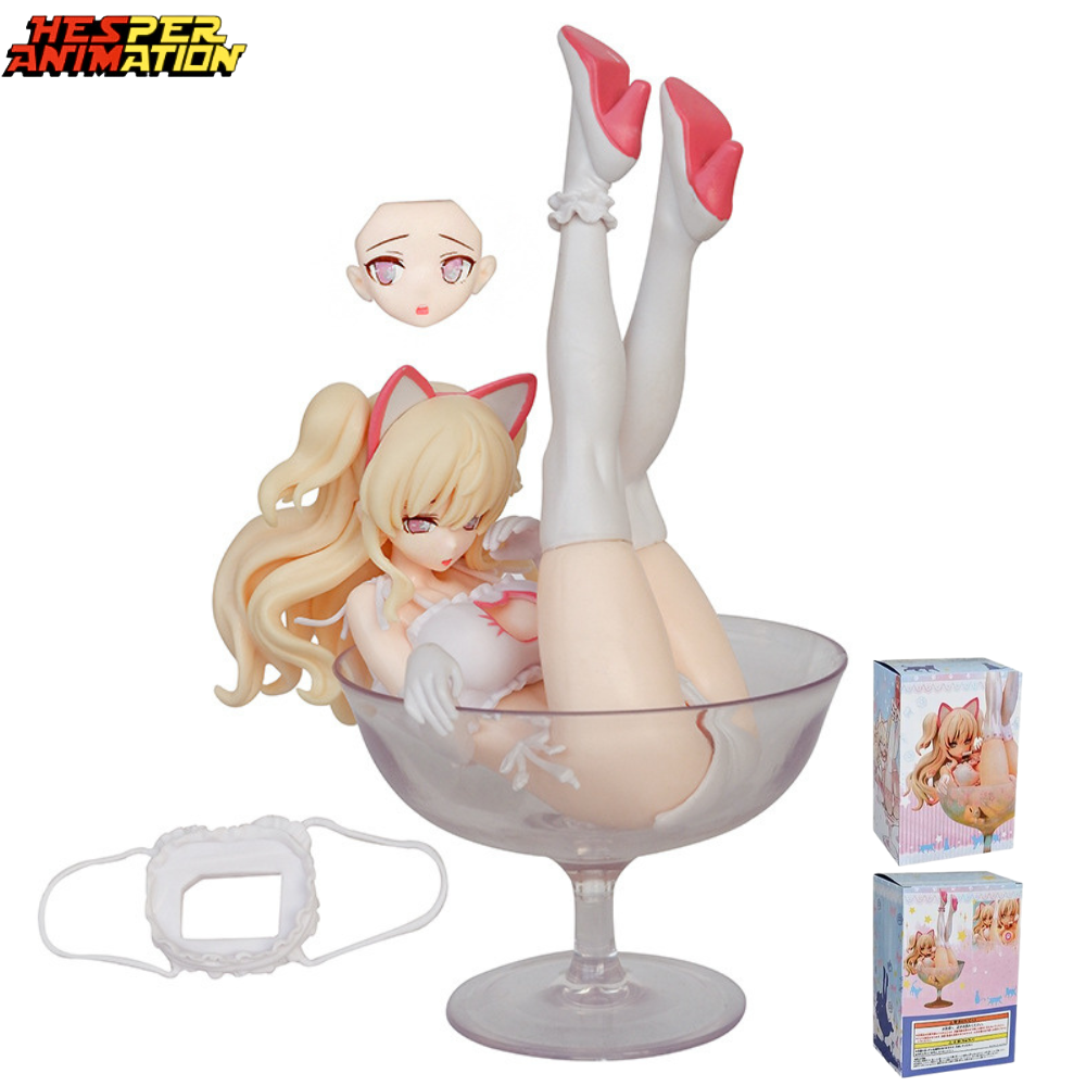 2023 New Nude Wine Glass Sexy Girl Hnetai Adult Cat Ear Cup Sexy Figure Original Assembled Hentai Anime Figure