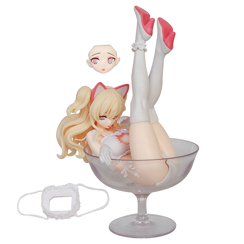 2023 New Nude Wine Glass Sexy Girl Hnetai Adult Cat Ear Cup Sexy Figure Original Assembled Hentai Anime Figure