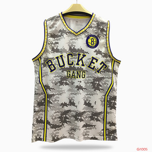 Customize Gray camouflage Basketball Uniform Basketball Jerseys