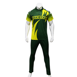 Custom Design pattern Sublimated green Cricket Jersey