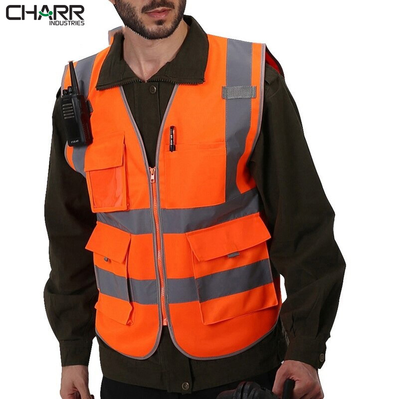 Hot Selling High Quality Customized Logo Printing Polyester Safety Working Men Working Vest