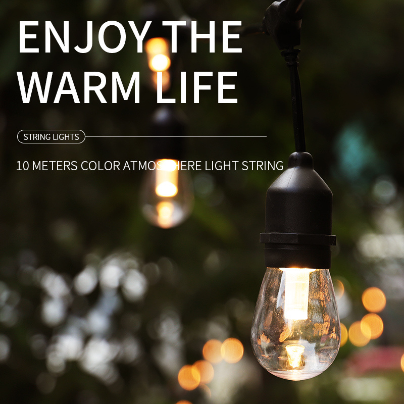 RGB string decorative light indoor outdoor party led hanging ball edison string lights bulbs waterproof