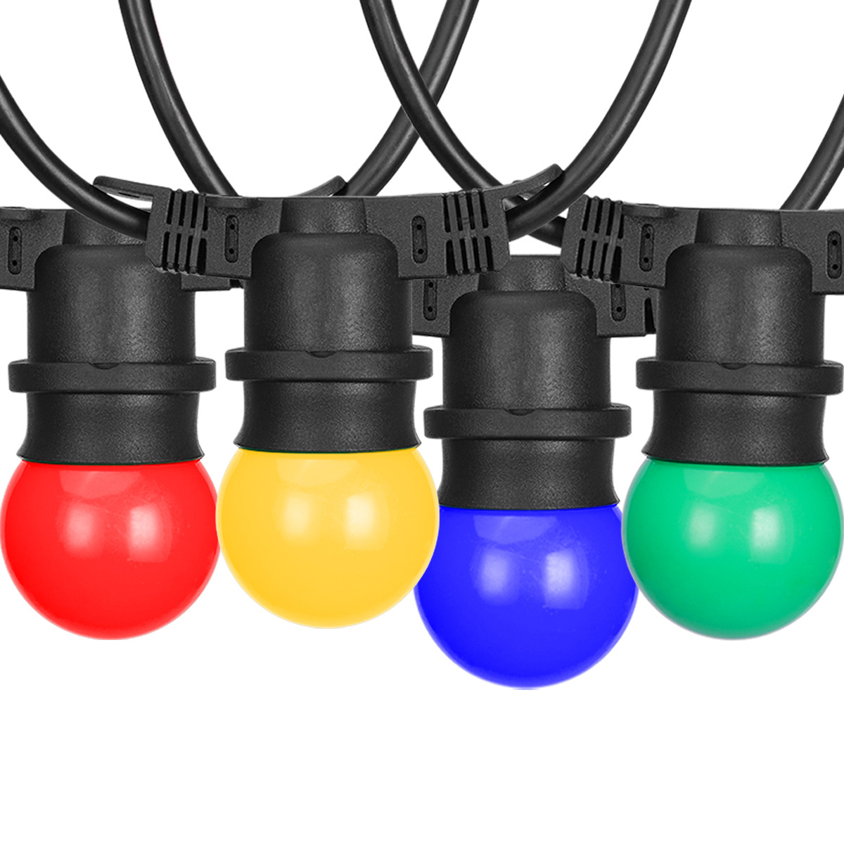 LED Light Strings RGB Multi-Function 18pcs Waterproof Bulb Garden Landscape Lighting outdoor string light led