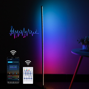 Smart Home LED Colorful Corner Floor Lamp USB5V Bluetooth APP Wireless Remote Control RGB Fill Light for Bedroom Living Room