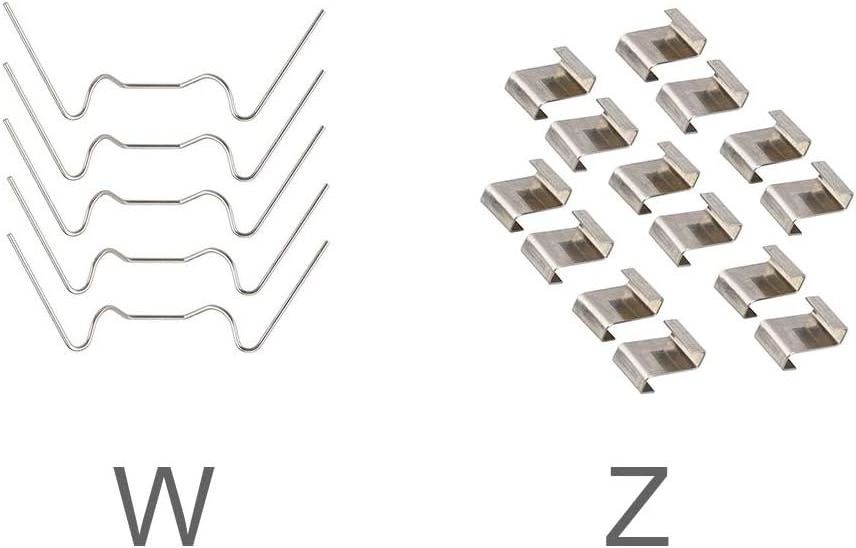 Z W Greenhouse Glazing Wire Clips Stainless Steel Glazing Clips Glass Pane Fixing Clips for Greenhouse Patio Lawn & Garden(Z)