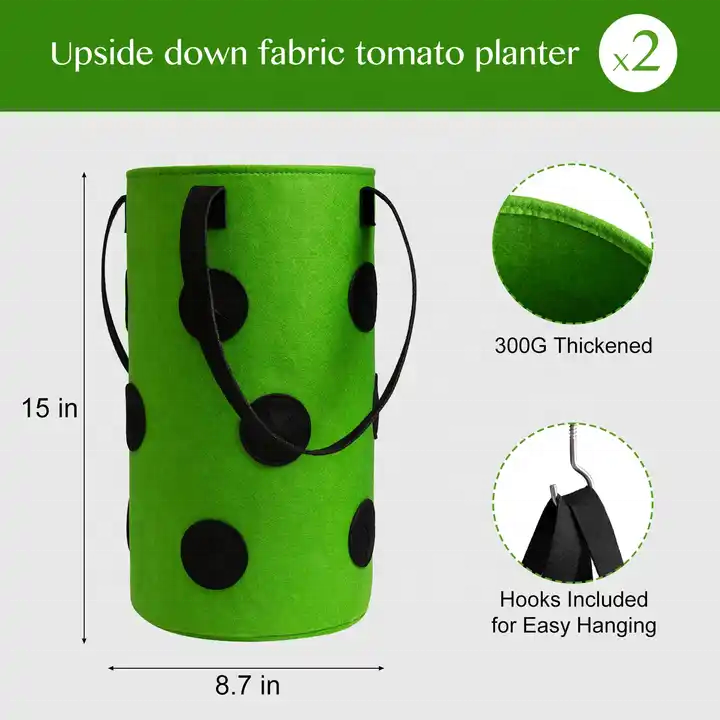 Customized 2 3 5 7 10 gal grow planter pot non-woven geo pot non woven geotextile planting grow bags strawberry planter bags