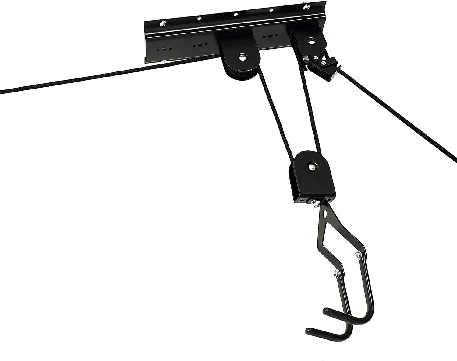 100lb Capacity Overhead Hoist Pulley System Bike Hanger for Bicycles or Ladders Secure Garage Ceiling Storage by Rad Cycle