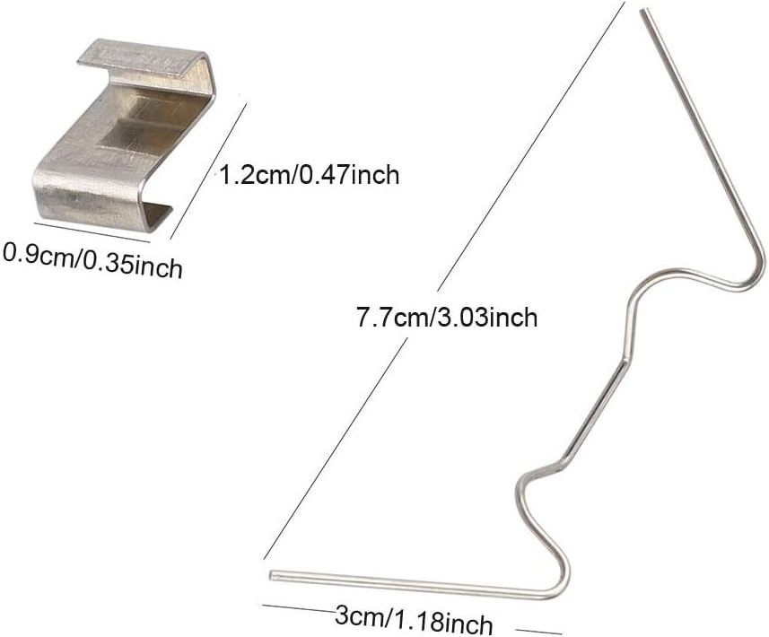 Z W Greenhouse Glazing Wire Clips Stainless Steel Glazing Clips Glass Pane Fixing Clips for Greenhouse Patio Lawn & Garden(Z)