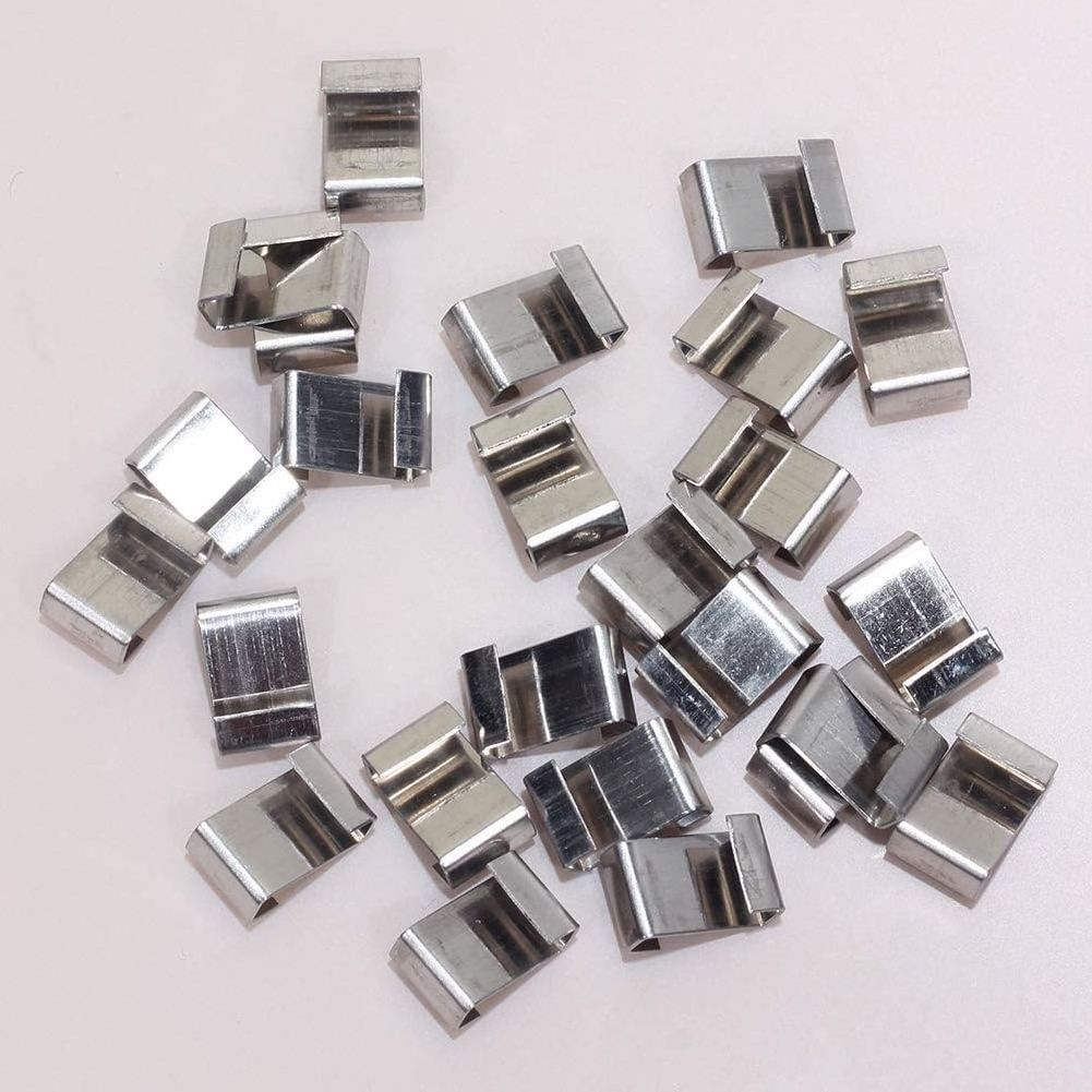 Z W Greenhouse Glazing Wire Clips Stainless Steel Glazing Clips Glass Pane Fixing Clips for Greenhouse Patio Lawn & Garden(Z)