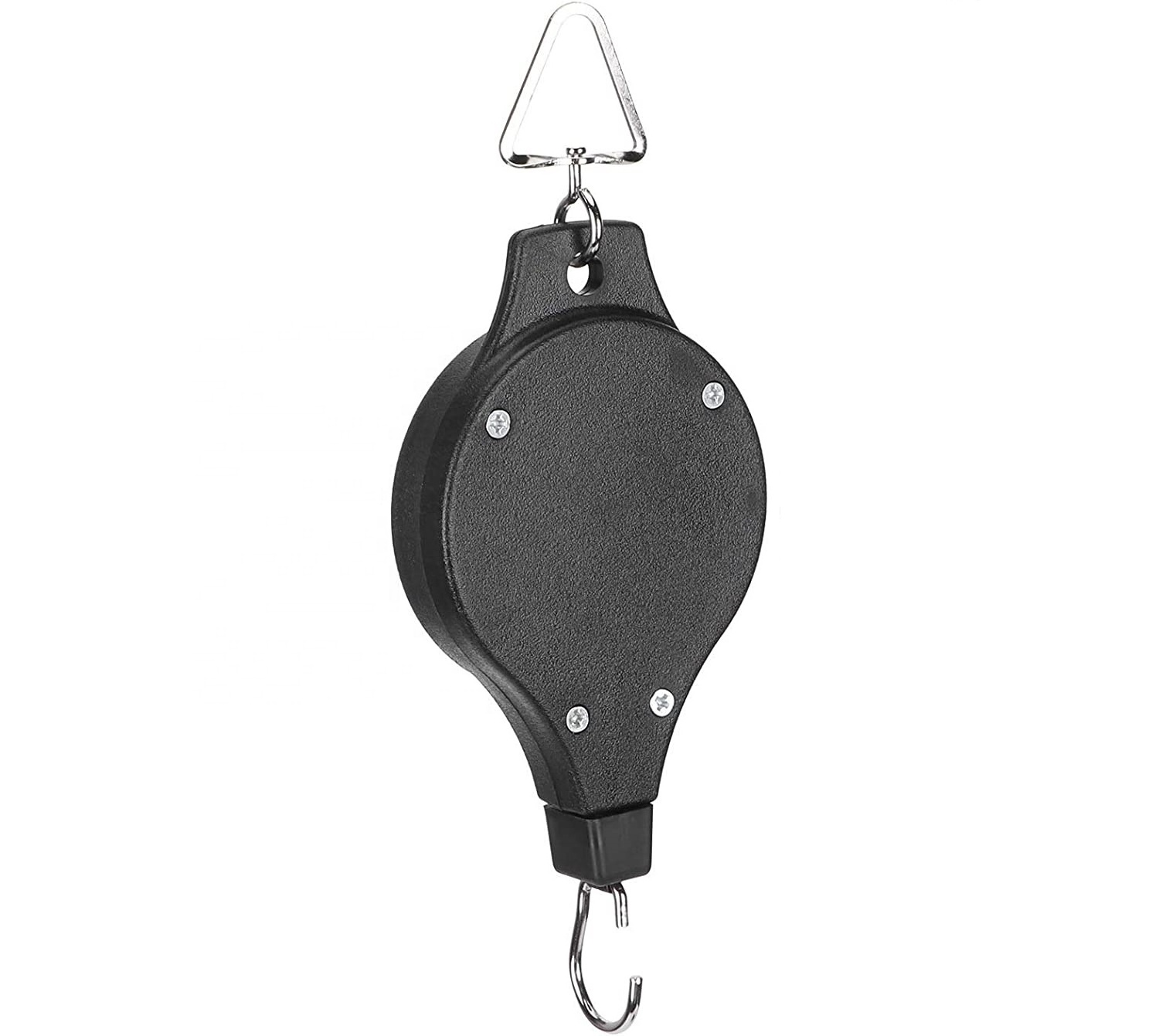 Retractable Hanging Basket Pulley Pull Down Hanger Adjustable Telescopic Hook for Hanging Basket Pots and Birds Feeder