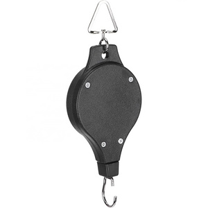 Retractable Hanging Basket Pulley Pull Down Hanger Adjustable Telescopic Hook for Hanging Basket Pots and Birds Feeder