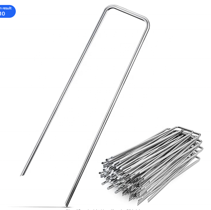 Garden Landscape Galvanized Metal Steel U Shape Ground Nail Sod Peg Pin Stake Turf Staple for Artificial Grass Tent Weed Control