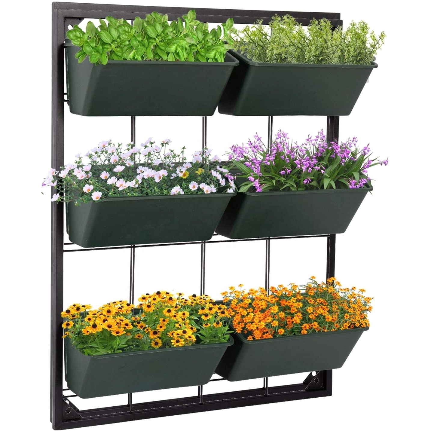 Gamry Vertical Garden Wall Raised Bed Planter Box Wall Mounted Hanging Planter for Flowers Vegetables or Herb Garden