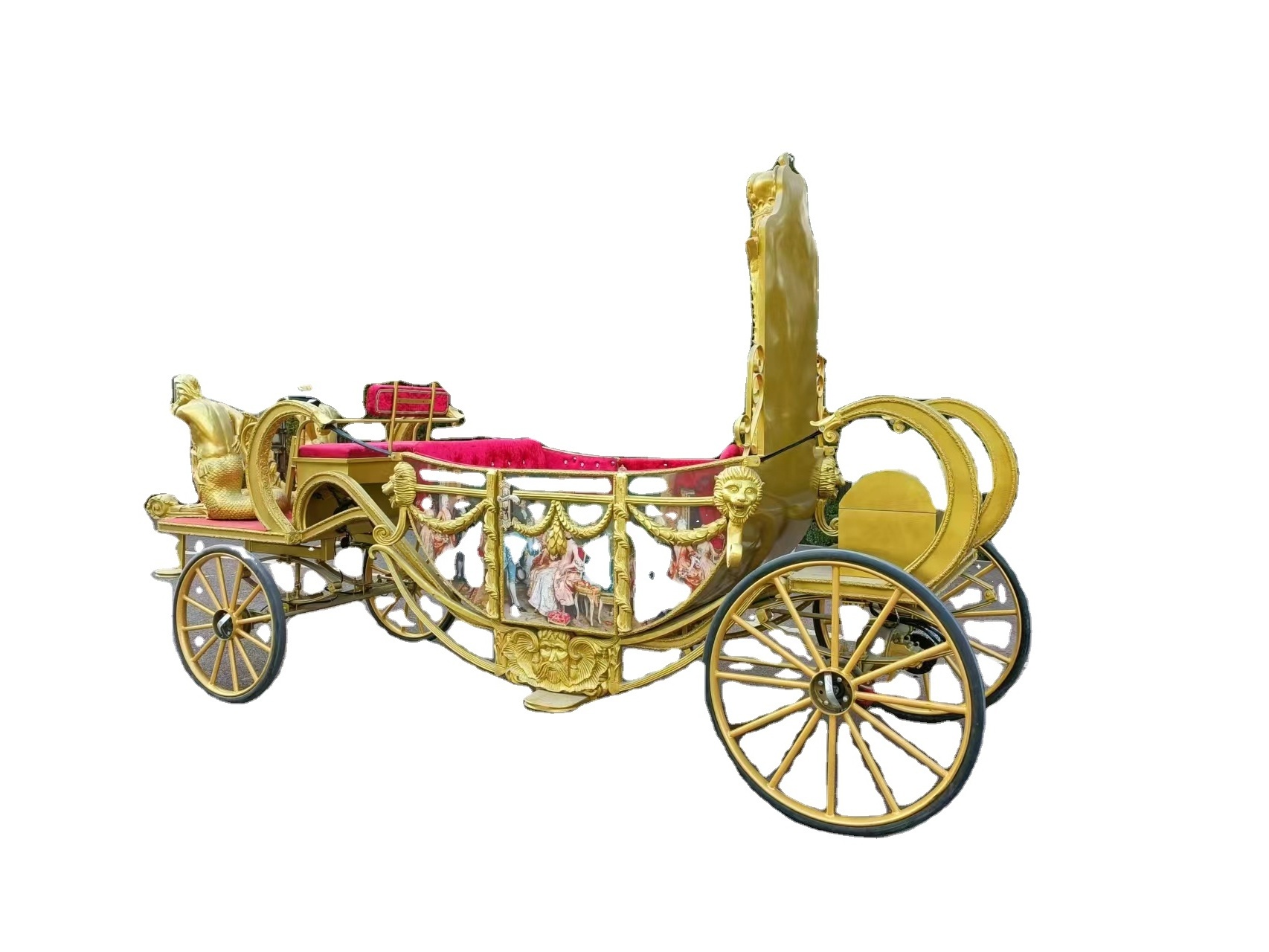 Cinderella Pumpkin Horse Cart Pony Horse Carriage For Horse Training Equipment Saddle Box