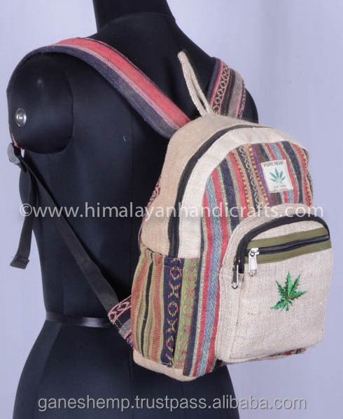 Hemp backpack bag knapsack sac a dos kindergarten mini backpack  for teen cool summer backpack rucksack HBBH 0019