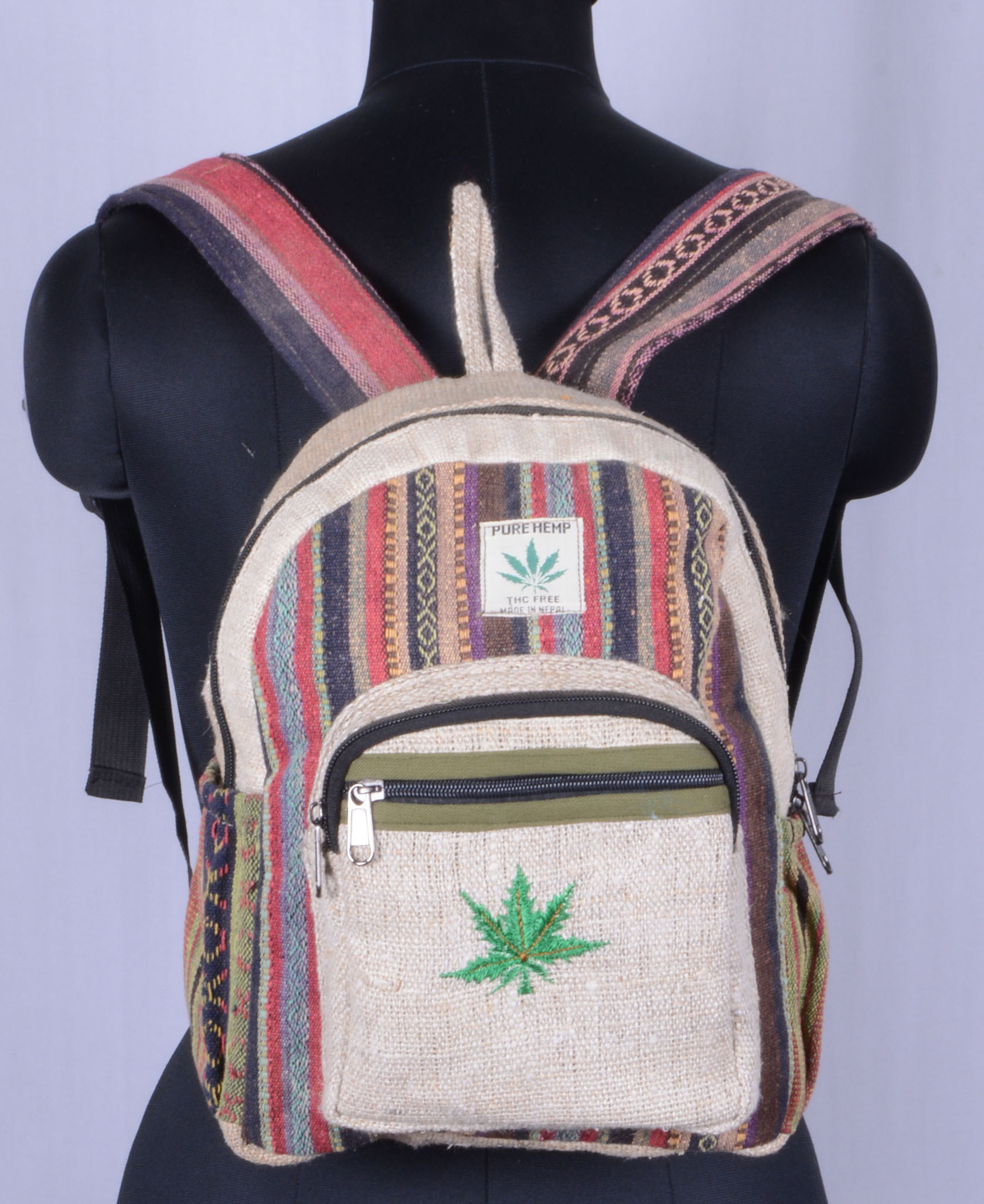 Hemp backpack bag knapsack sac a dos kindergarten mini backpack  for teen cool summer backpack rucksack HBBH 0019