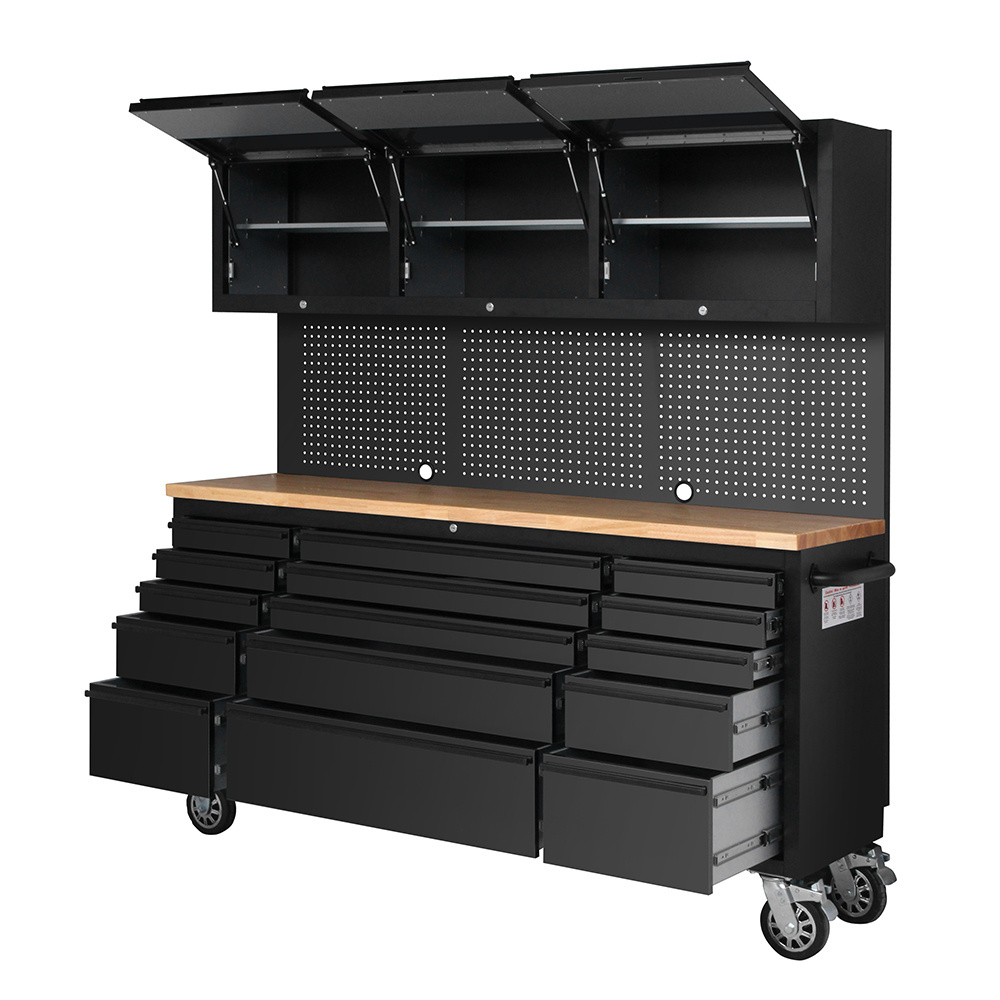 Heavy Duty metal Garage car workshop bench Storage  Cabinet 15 Drawers Movable work Tool Chest trolley Cabinet