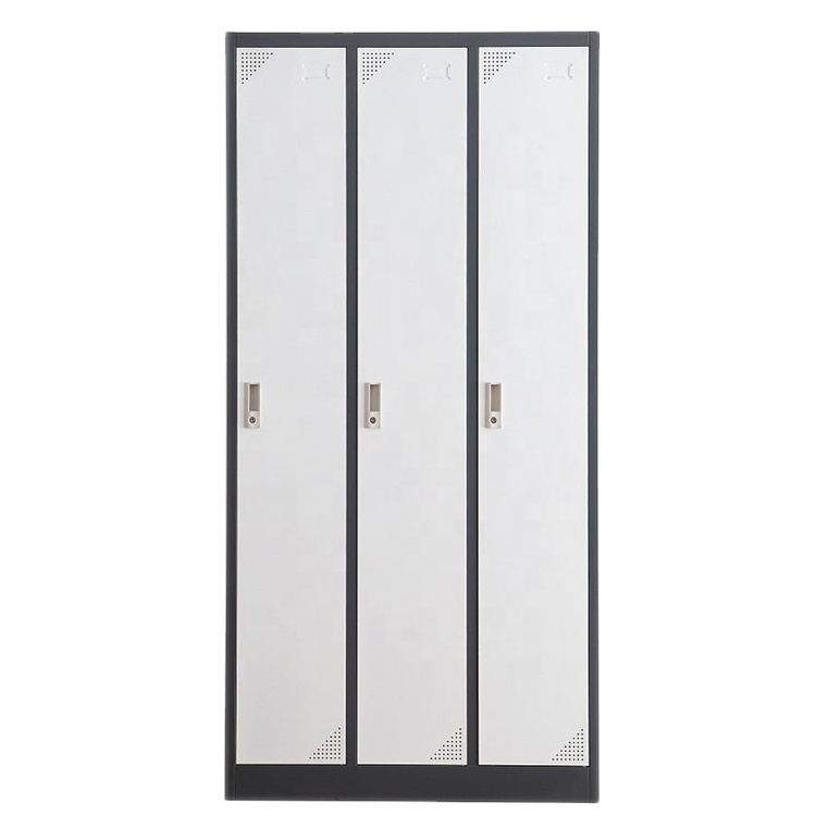 2024 GD lateral full height 3 doors steel storage cabinet metal clothes locker for locker room