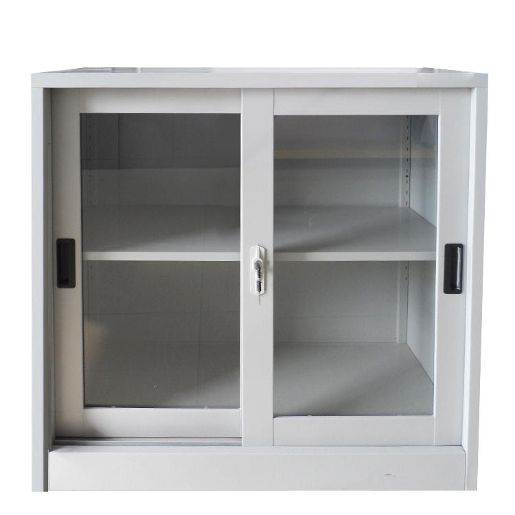 Factory sales low price Steel pantry cabinet flat pack key lock small kitchen cupboard