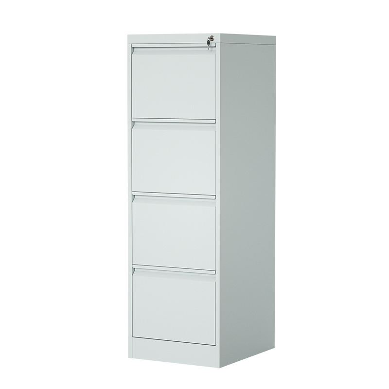 Vertical metal file storage 4 drawer hanging steel drawer cabinet for office