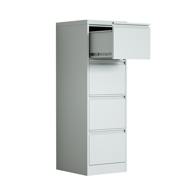 Vertical metal file storage 4 drawer hanging steel drawer cabinet for office