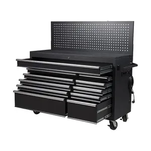 2024 black heavy duty mental steel tool cabinet workshop tool chest for storage efficiency workbench office