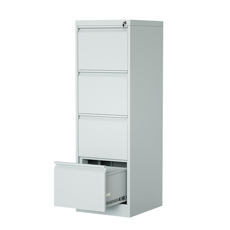 Vertical metal file storage 4 drawer hanging steel drawer cabinet for office