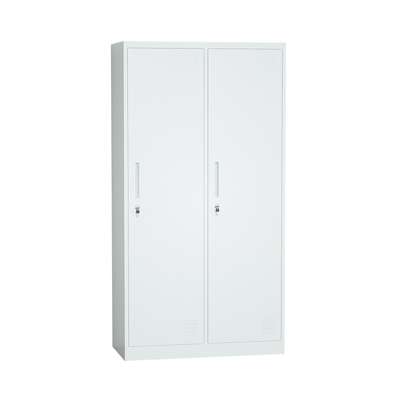 Office Cloth Locker Stainless Steel Locker 2 Door Storage Cabinet Locker For gym school staff employee