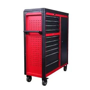 GANGDAO red and black mental steel tool cabinet workshop tool chest for storage efficiency workbench office