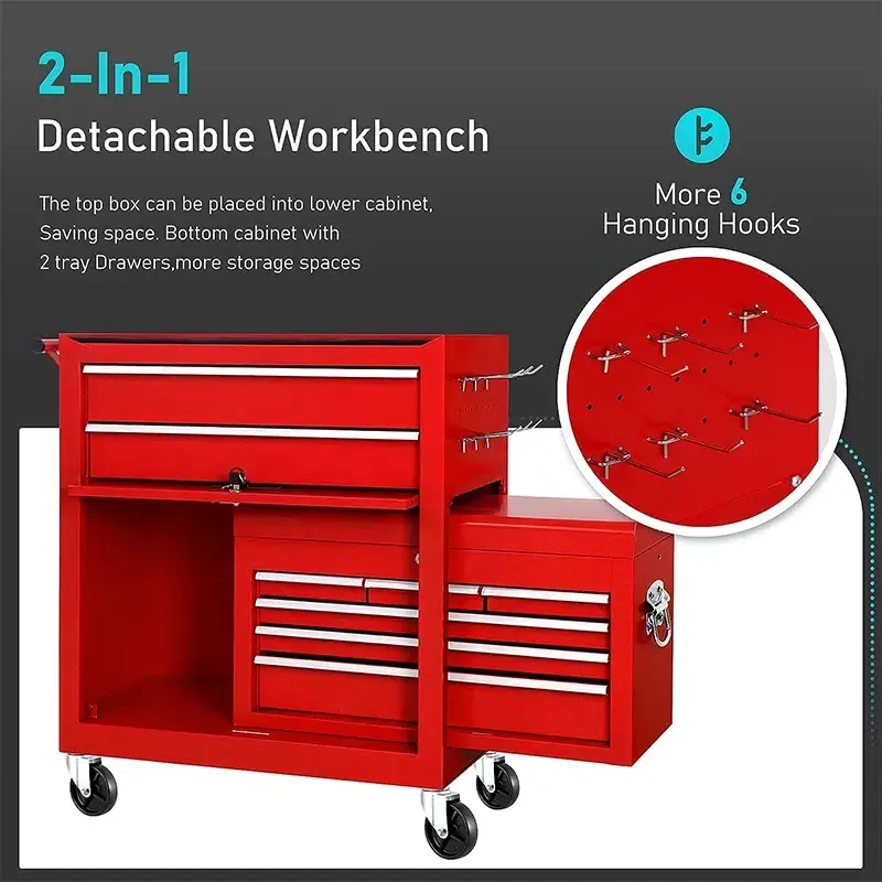 GD Mental steel tool cabinet workshop tool chest for storage efficiency workbench office