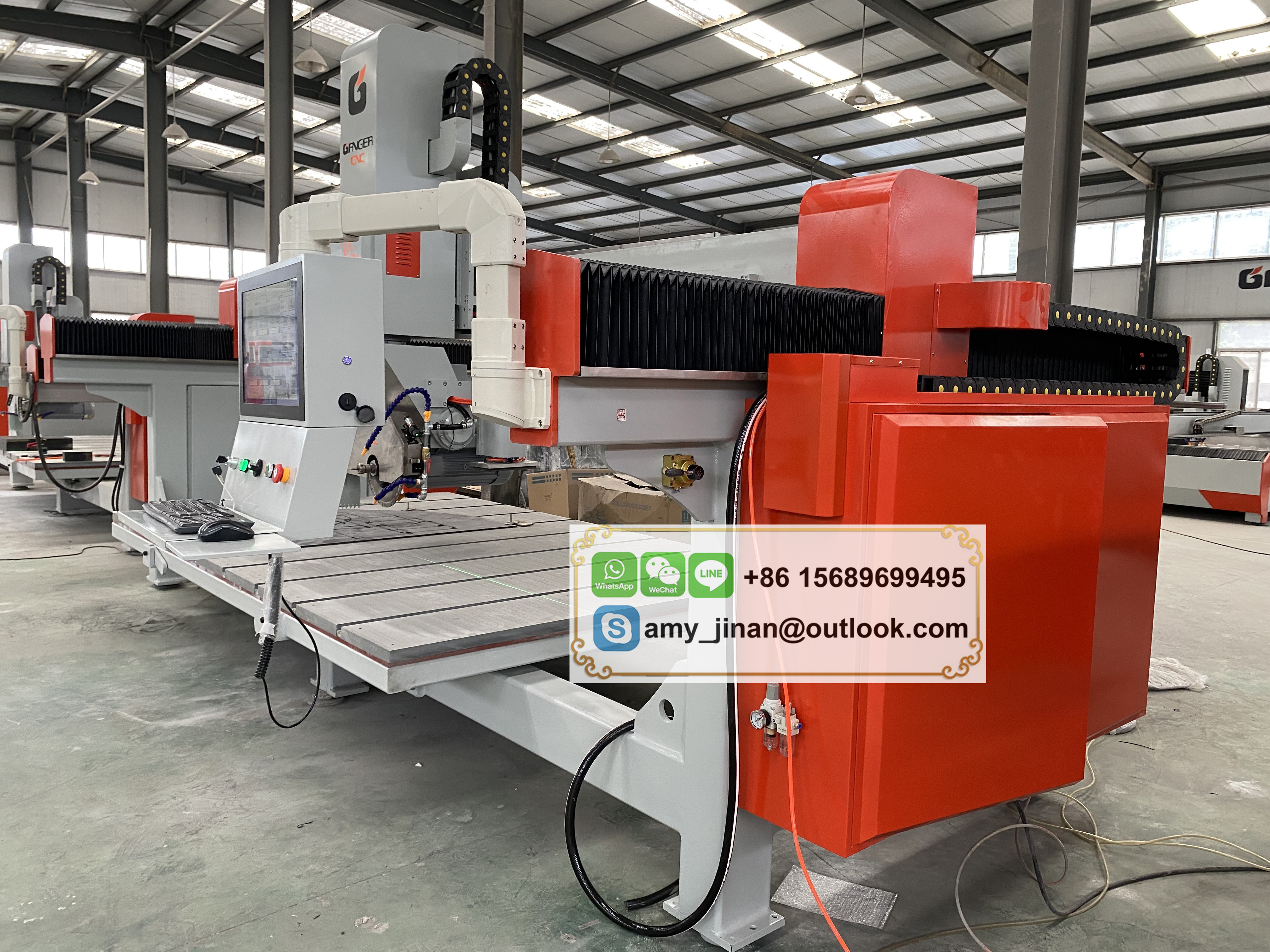 GANGER GQ-3220D stone machinery bridge saw marble cutting cutter automatic granite slab Cutting Saw Machine for sale