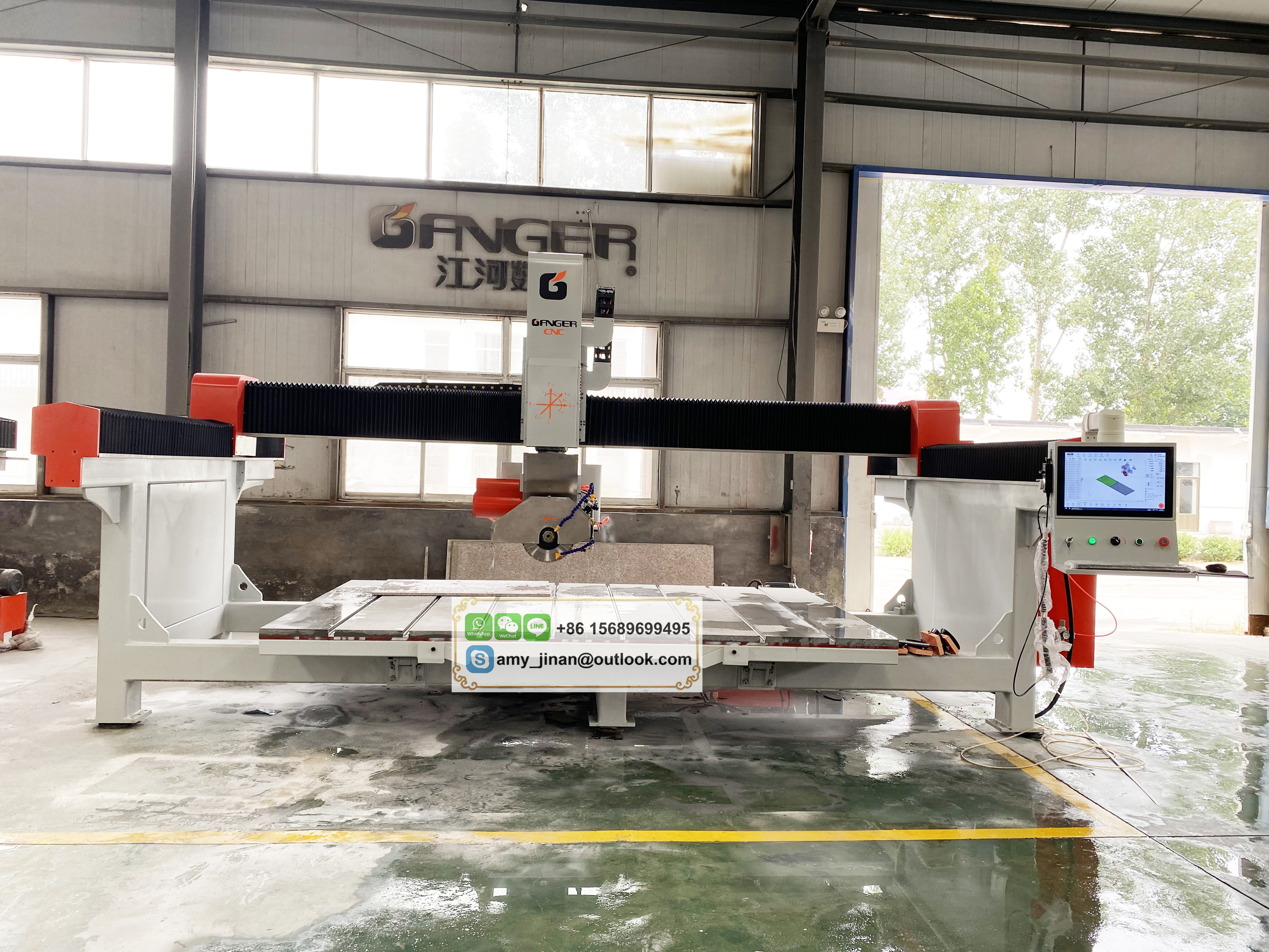 GANGER GQ-3220D stone machinery bridge saw marble cutting cutter automatic granite slab Cutting Saw Machine for sale