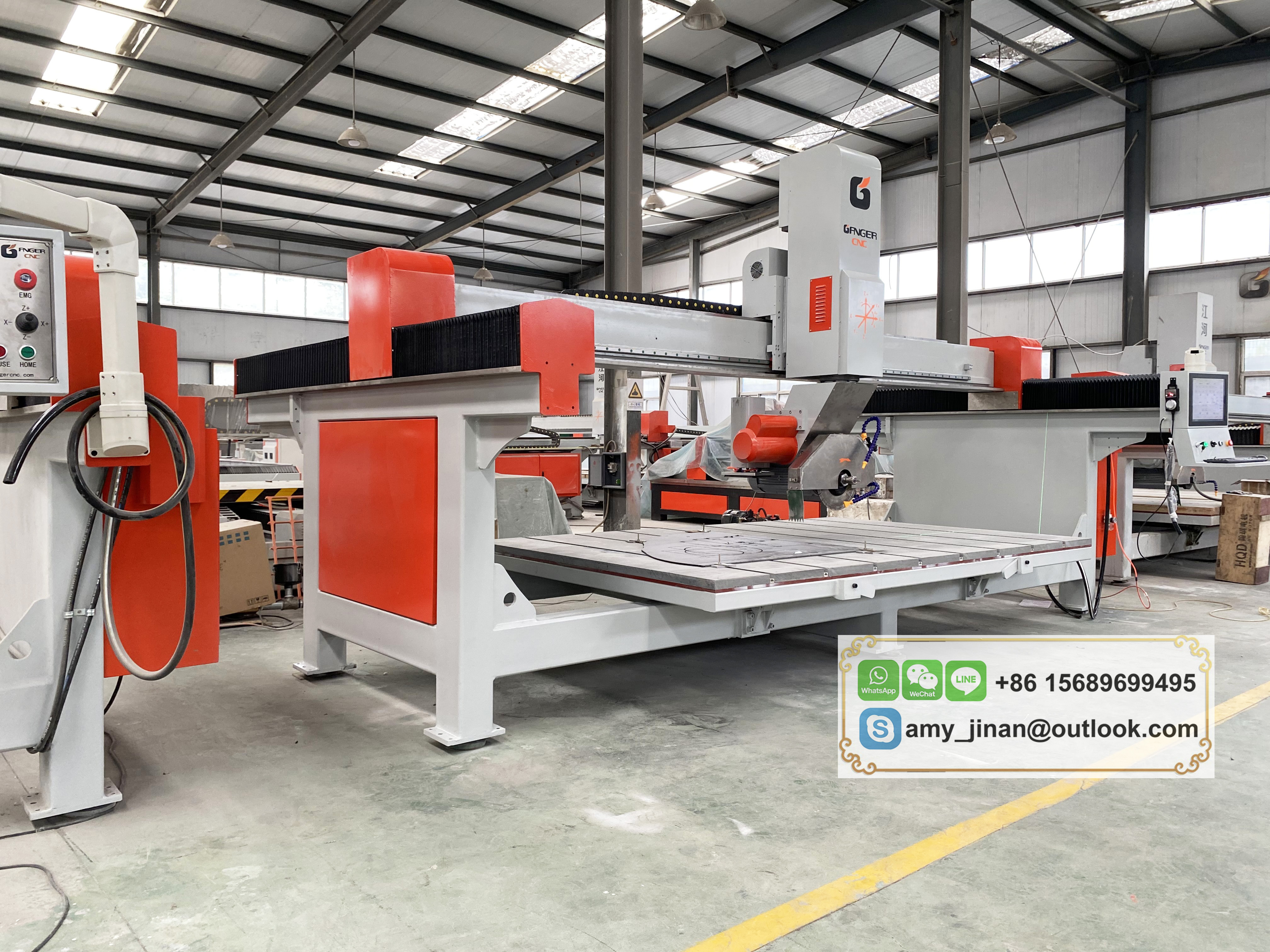 GANGER GQ-3220D stone machinery bridge saw marble cutting cutter automatic granite slab Cutting Saw Machine for sale