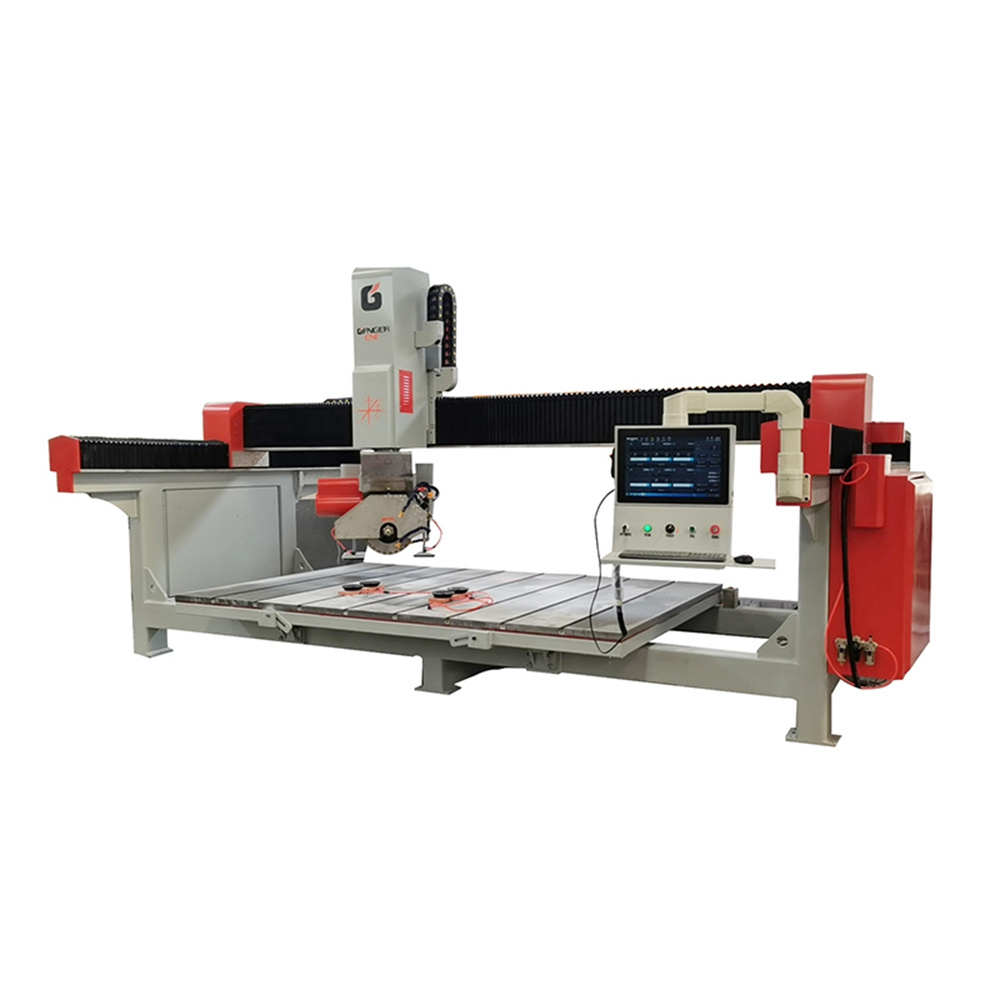 XYZAC five axis stone bridge cutting machine GQ--3220D with angle block