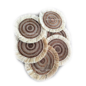 Round Woven Seagrass for Wall Hanging Decor with Mendong Fiber Trees Wall Plates Decor Items