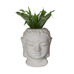 Resin Buddha head statues planter creative home & garden ornaments Buddha head flower vase for table