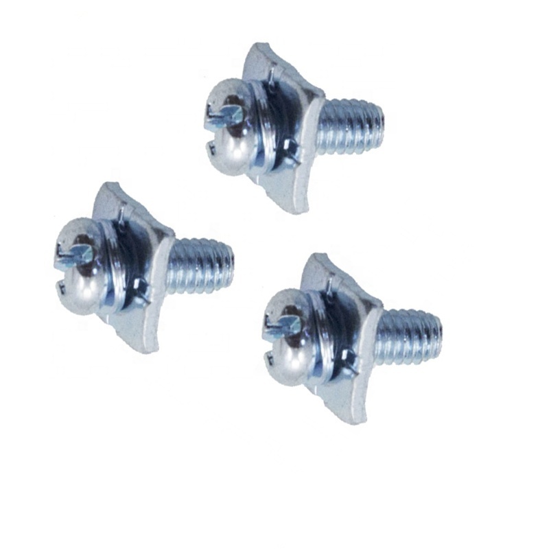 M3x8 Blue Zinc Plated Iron Cross Recessed Pan Head SH Type Terminal Screw