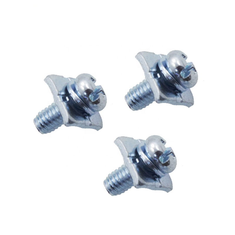 M3x8 Blue Zinc Plated Iron Cross Recessed Pan Head SH Type Terminal Screw